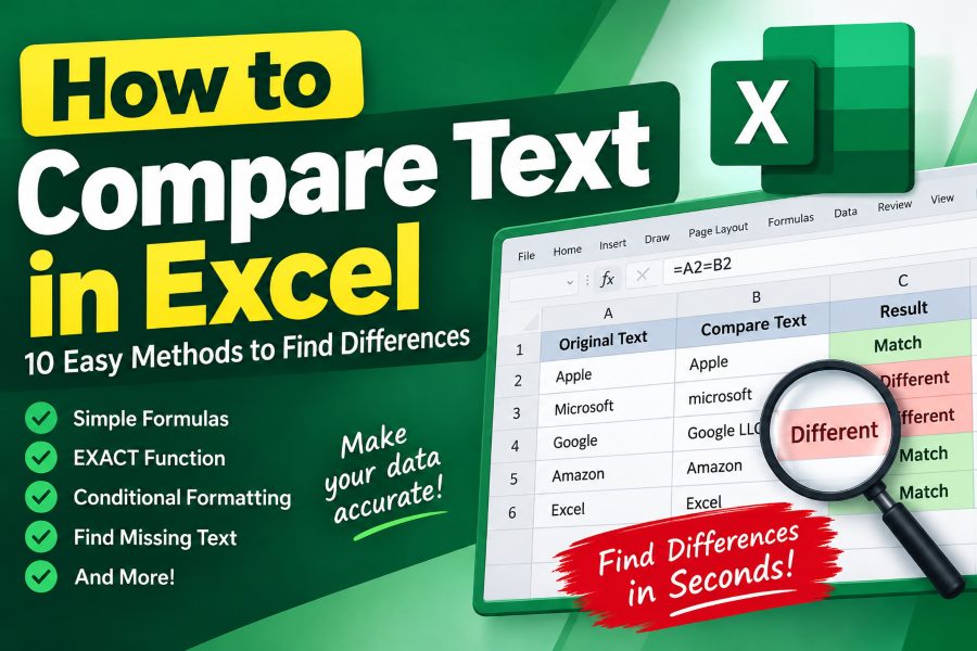 How to Compare Text in Excel