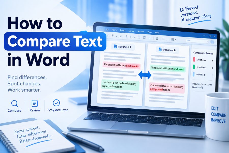 How to Compare Text in Word